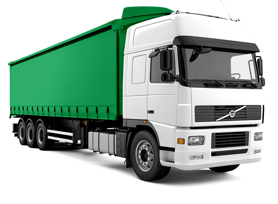 Caminhão Branco e Verde